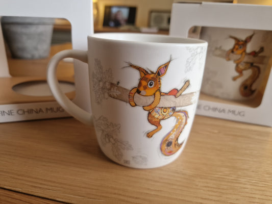 Bug Art Sammy Squirrel Mug with presentation box