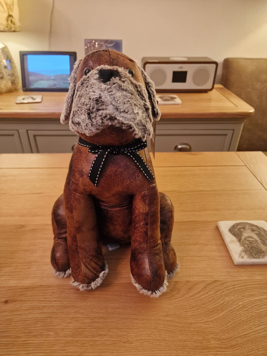 Faux Leather Doggy Doorstop