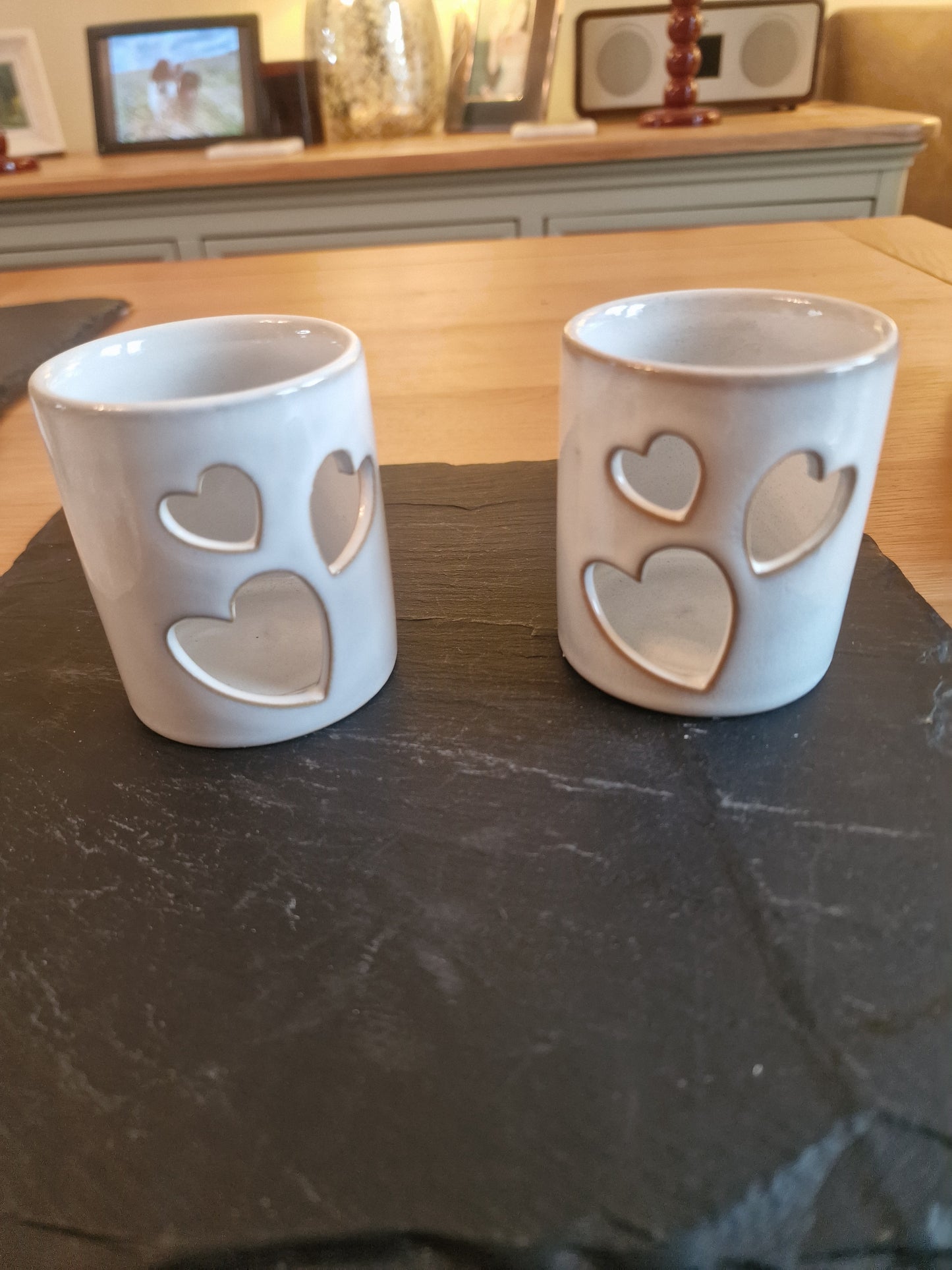 Cut-Out Heart Tealight Holder, 8.2cm