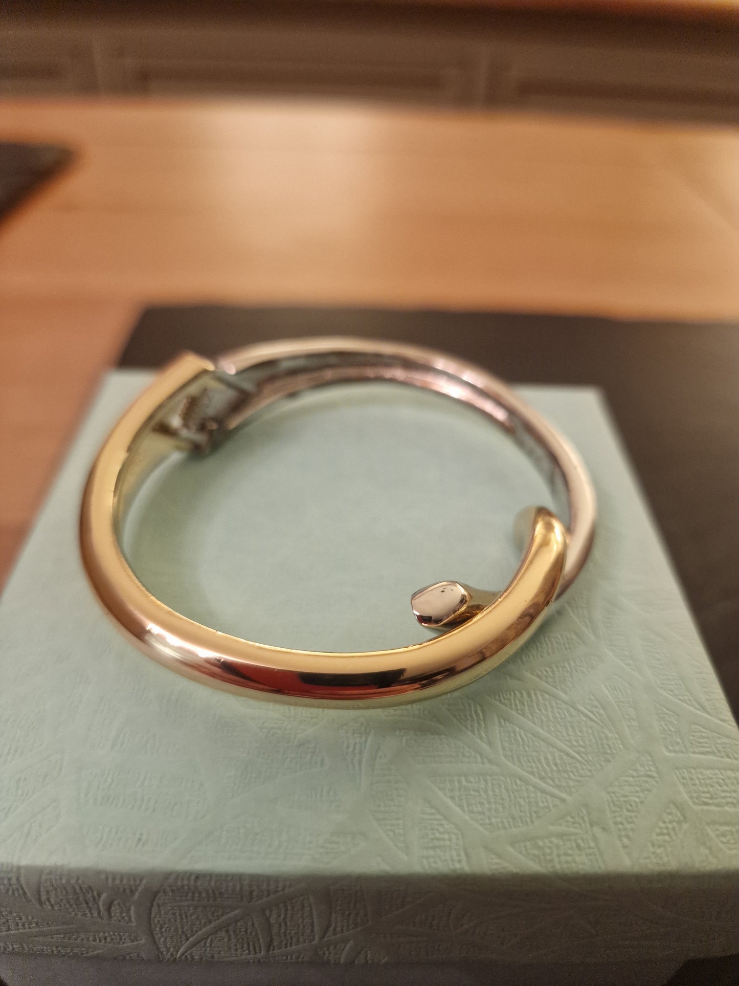 Gold & Silver Crossover Bangle | Gift Boxed