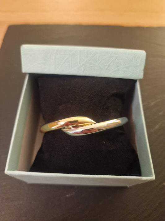 Crossover Bangle (in Gift Box) - Gold/Silver