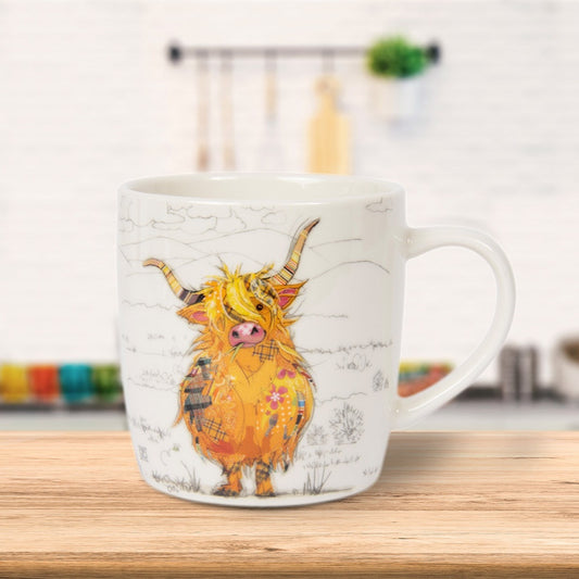 Bug Art Hamish Highland Cow Mug with presentation box