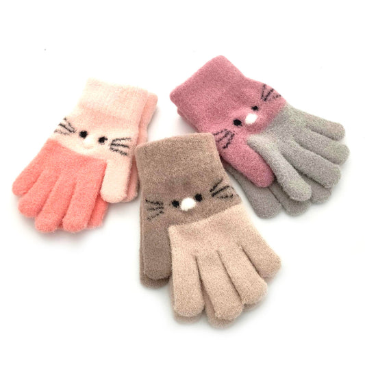 Childrens Cat Gloves - 3 Colours