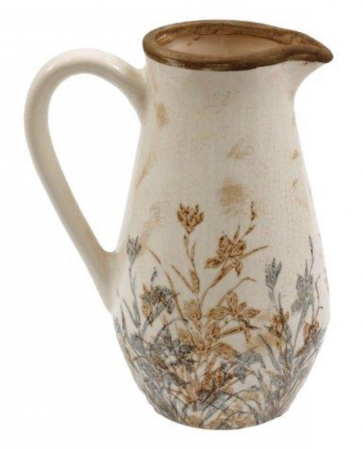 Rustic Floral Jug 25.5cm