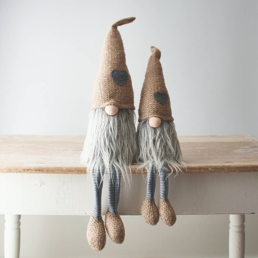 45cm Large Natural Fabric Gonk With Hearts