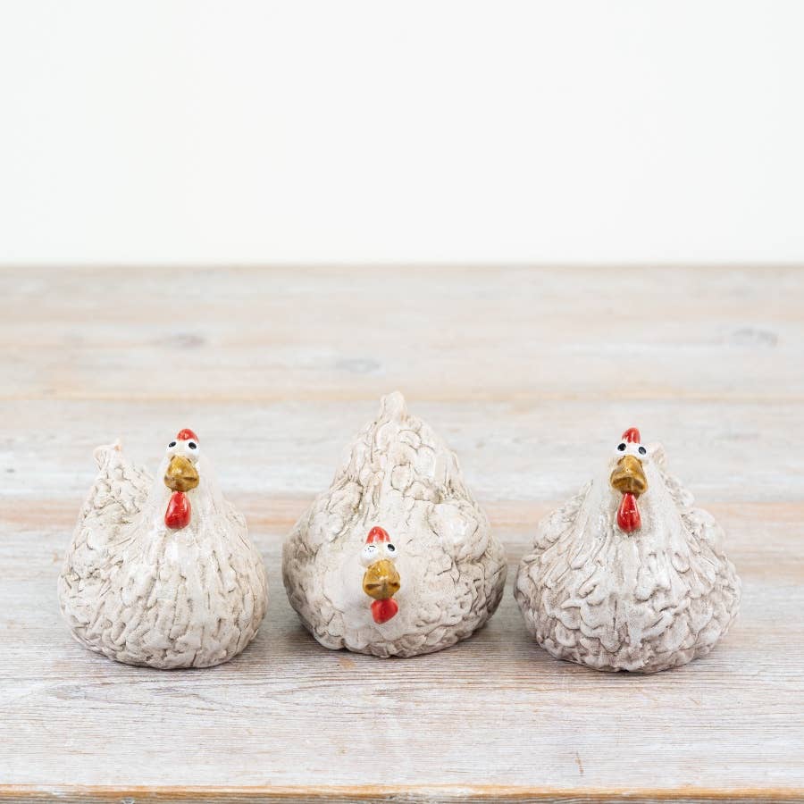 Small Rustic Chicken Deco, 8.1cm