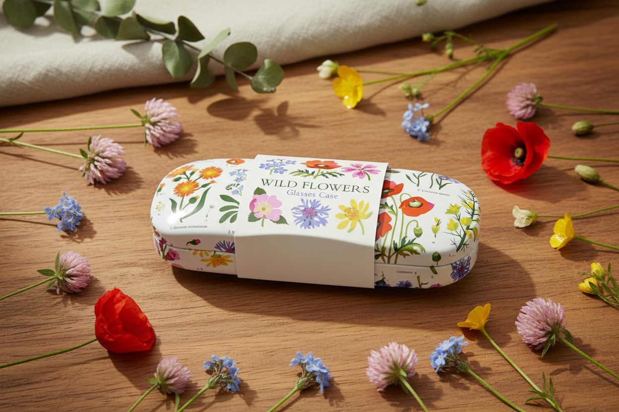 Botanical Wildflower Glasses Case