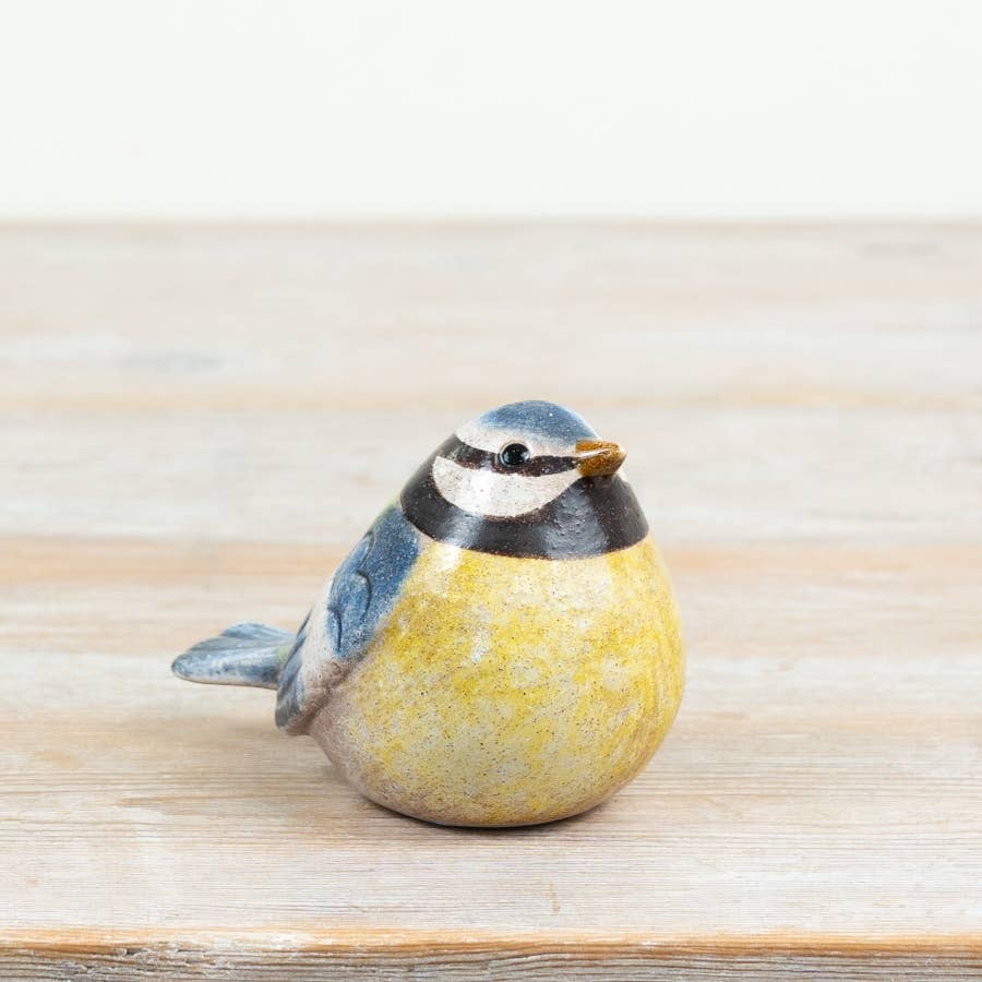 Ceramic Blue Tit Ornament H10cm