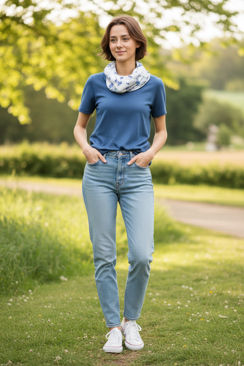 White Forget-Me-Not Snood - New Model
