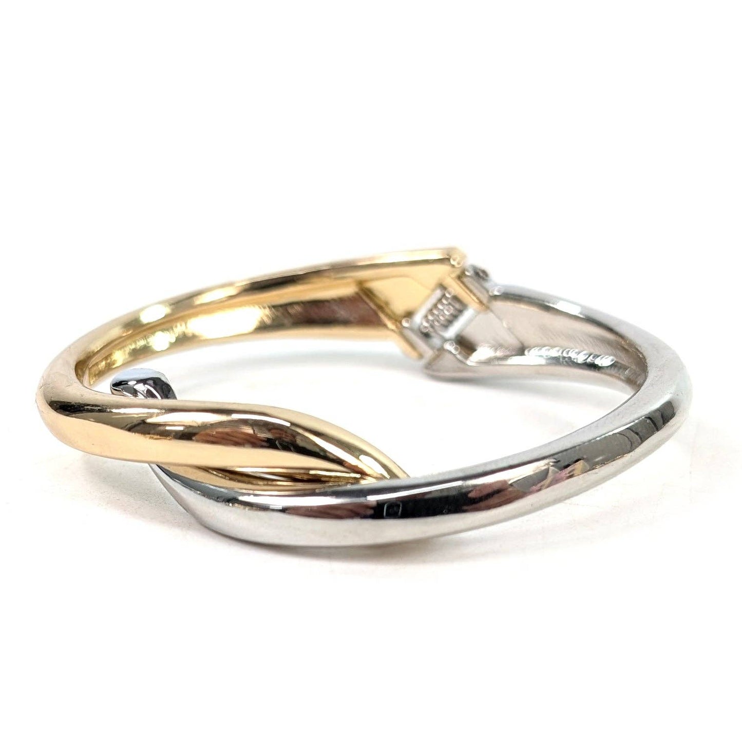 Gold & Silver Crossover Bangle | Gift Boxed