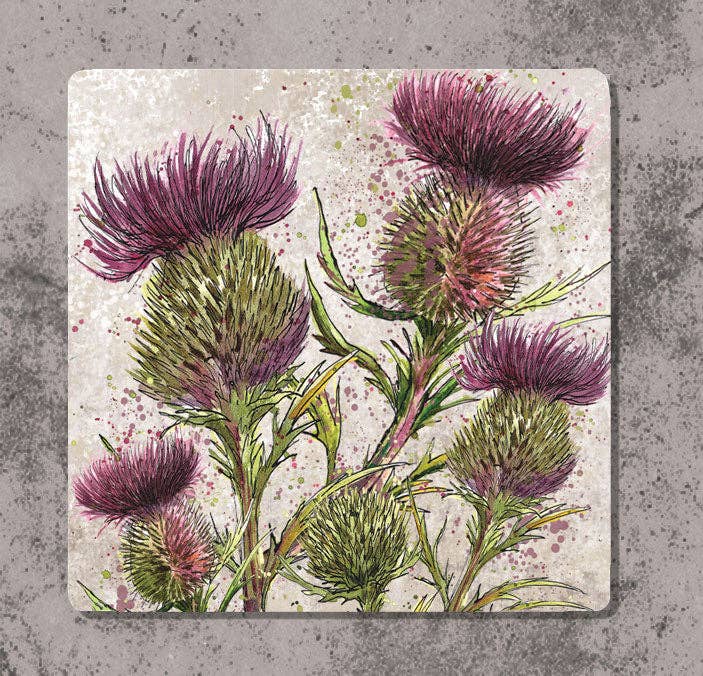Thistle Coasters | Set of 2 | Dolly Hot Dogs
