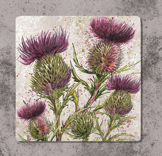 Thistle Coasters (Sold in Pairs)-handmade in the UK- Very High quality