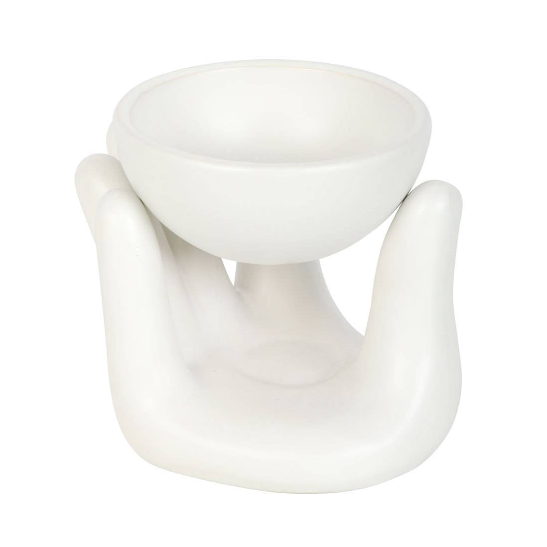 White Hand Ceramic Oil Burner, 11cm