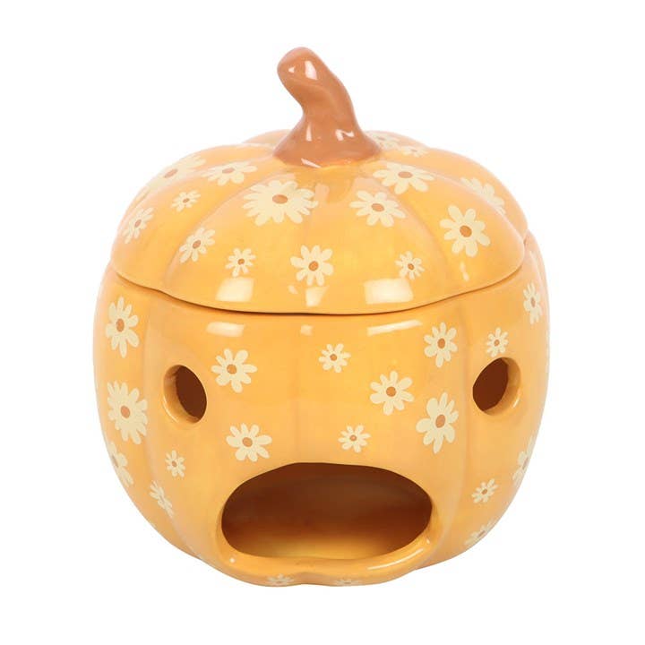 Groovy Floral Pumpkin - Oil Burner H14 cm