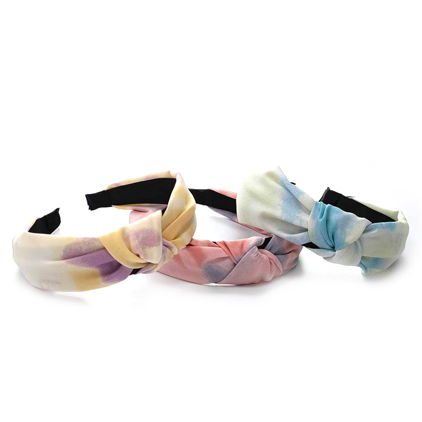 Tie Dye Knot Hairband - Pack of 3 Assorted