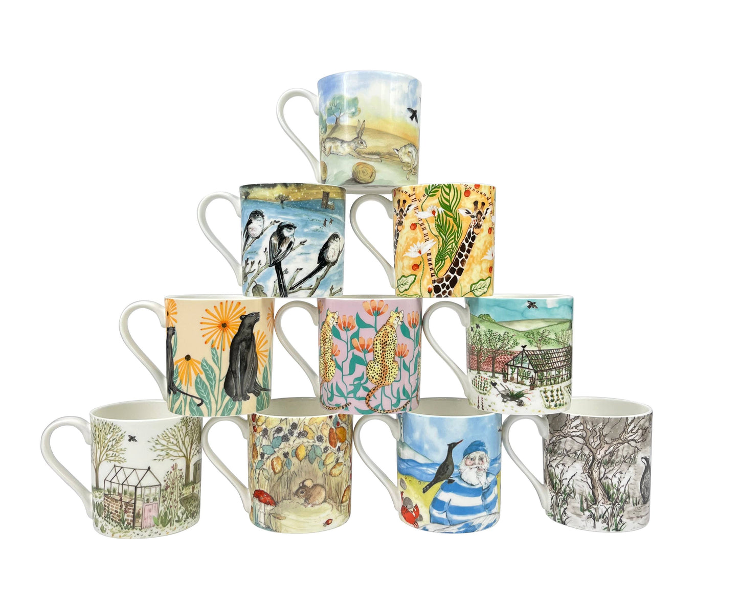 Badger Illustrated Bone China Mug with Gift Box