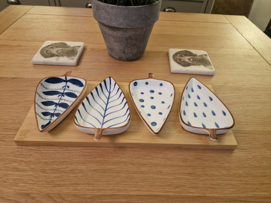 Leaf Shape Ceramic Bowl Set