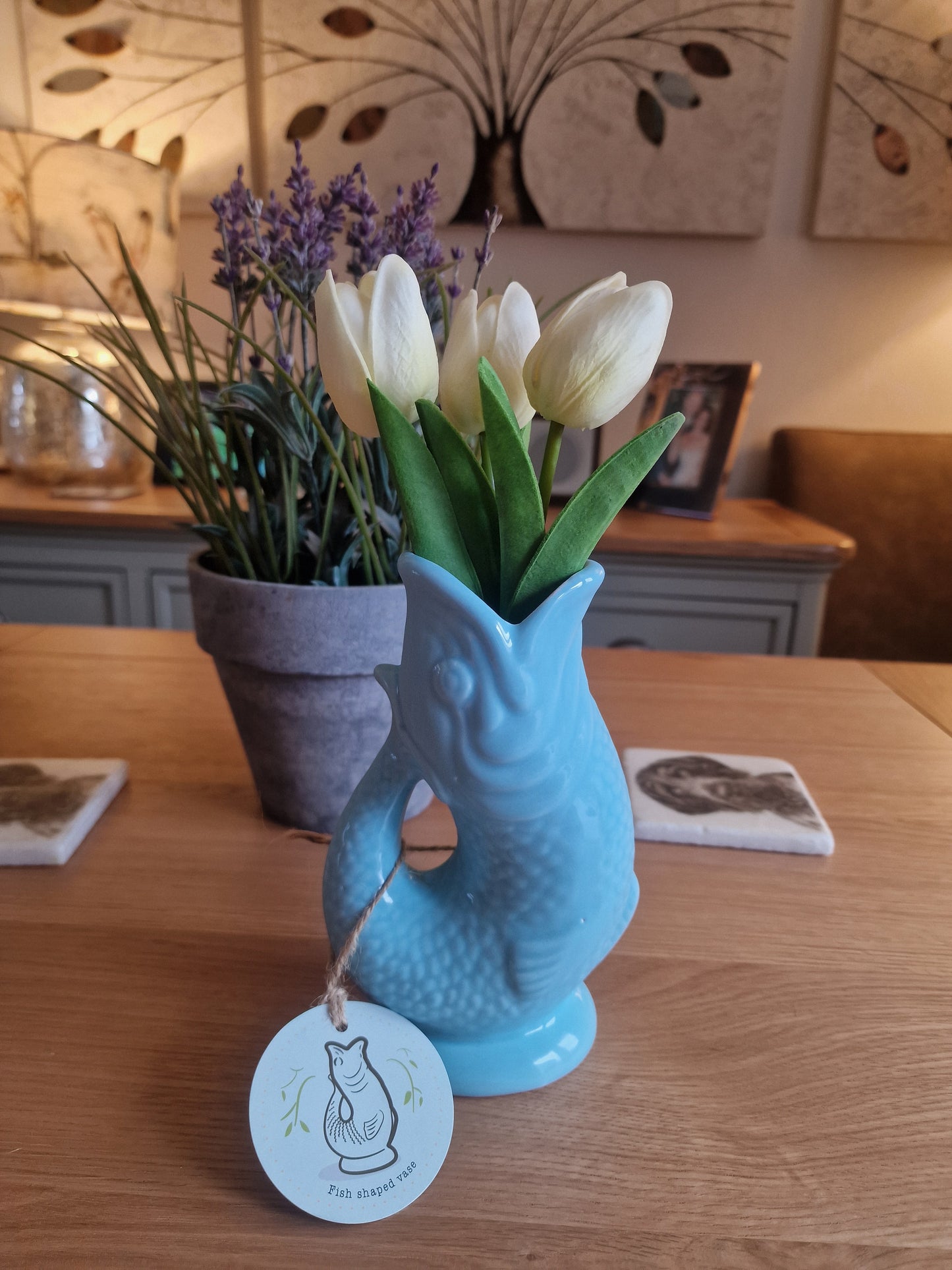 Ceramic Fish Vase - 5 colours available: H17cm