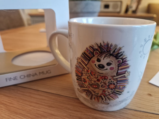 Bug Art Hattie Hedgehog Mug with presentation box