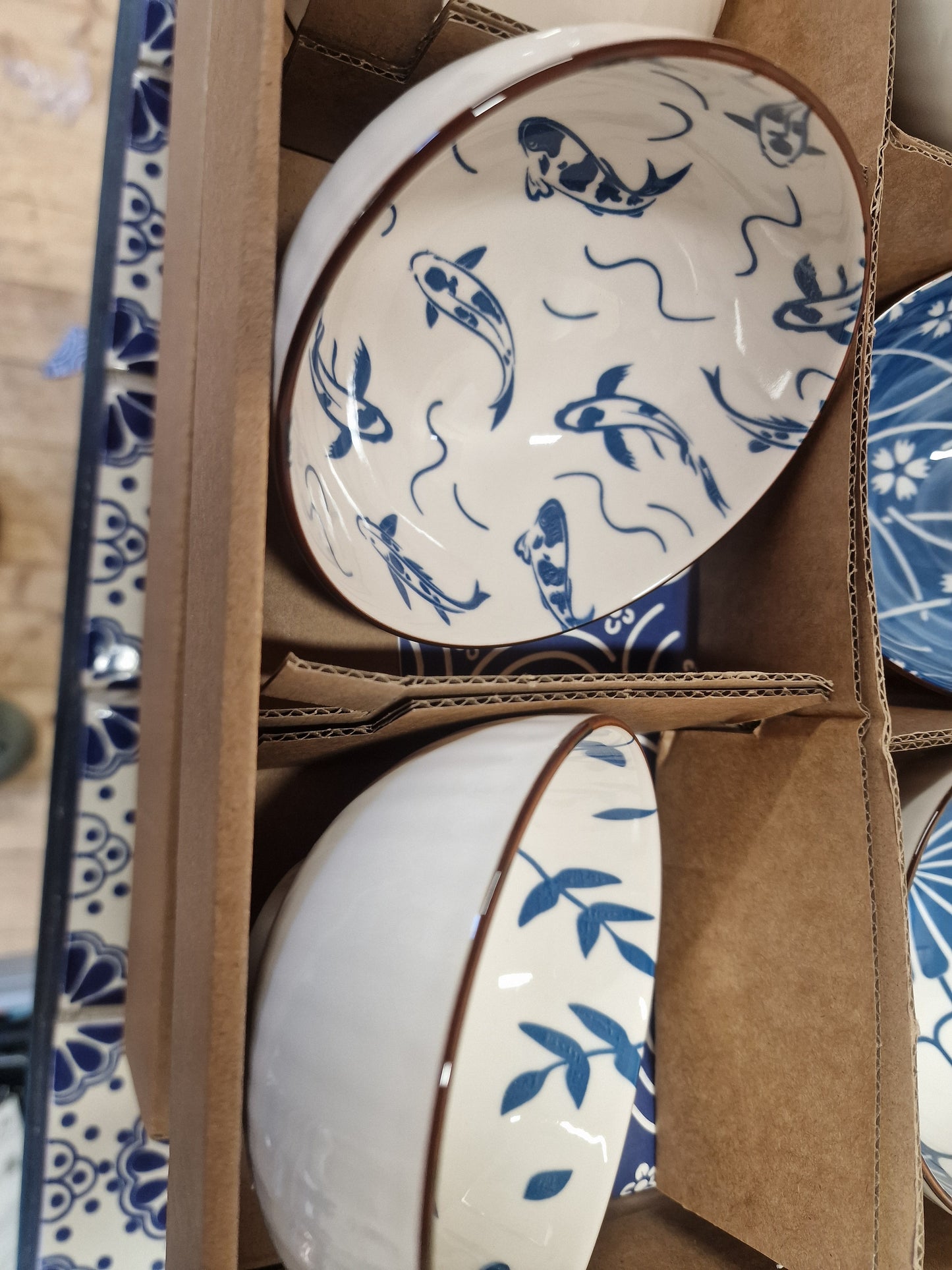 Japanese Ceramic Bowl Set - 6 Bowls (12cm) for Rice, Soup & Desserts