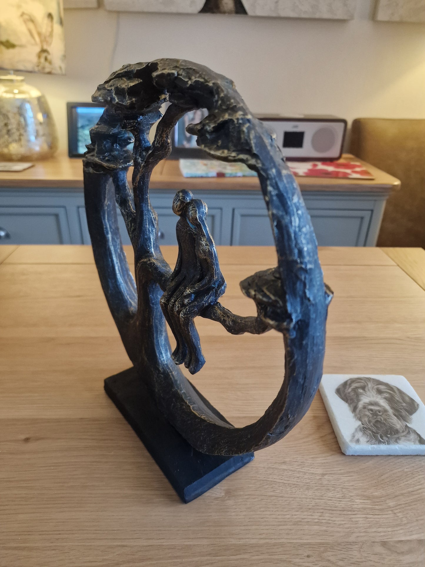 Couple in a Tree Sculpture