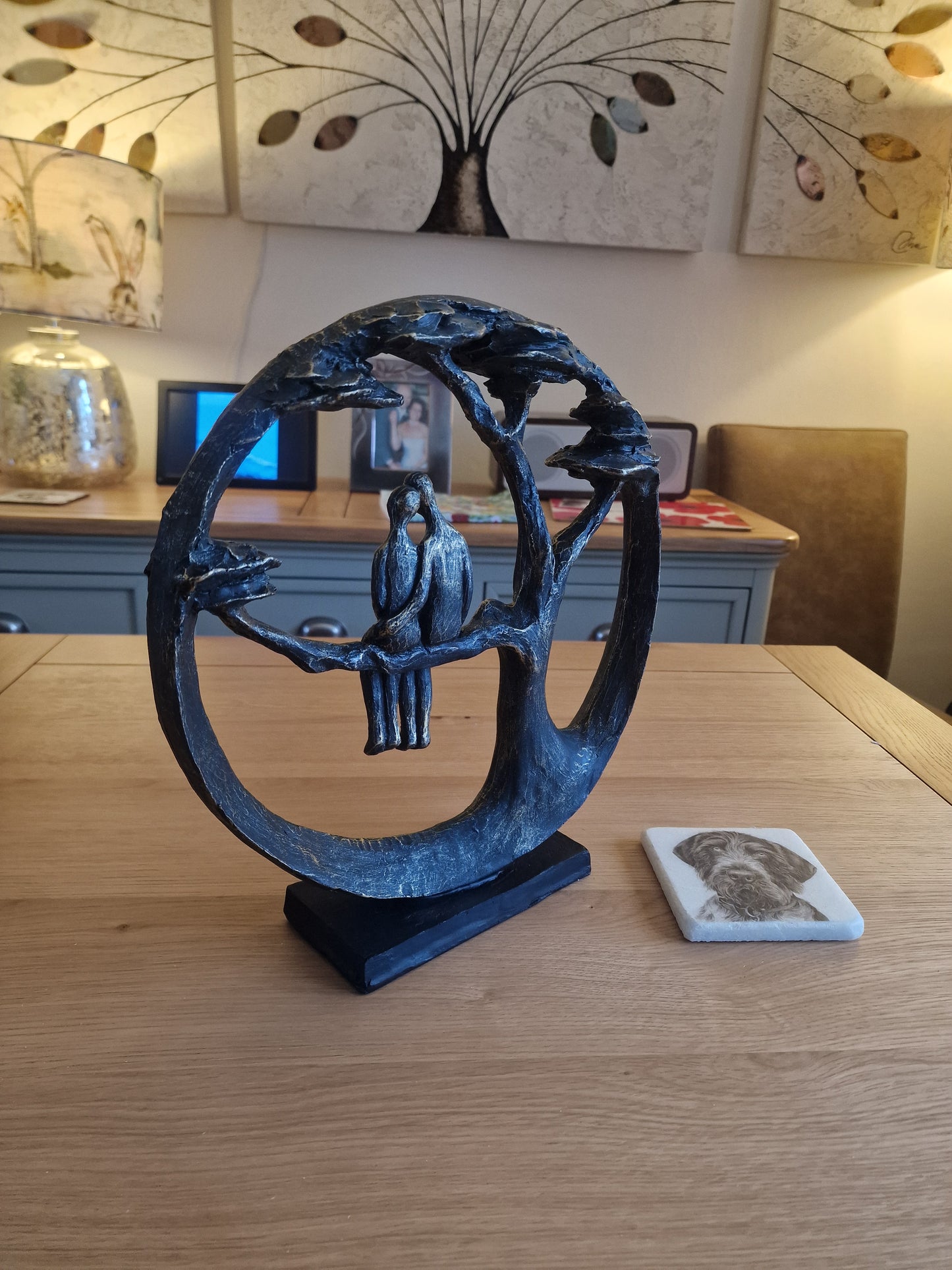 Couple in a Tree Sculpture