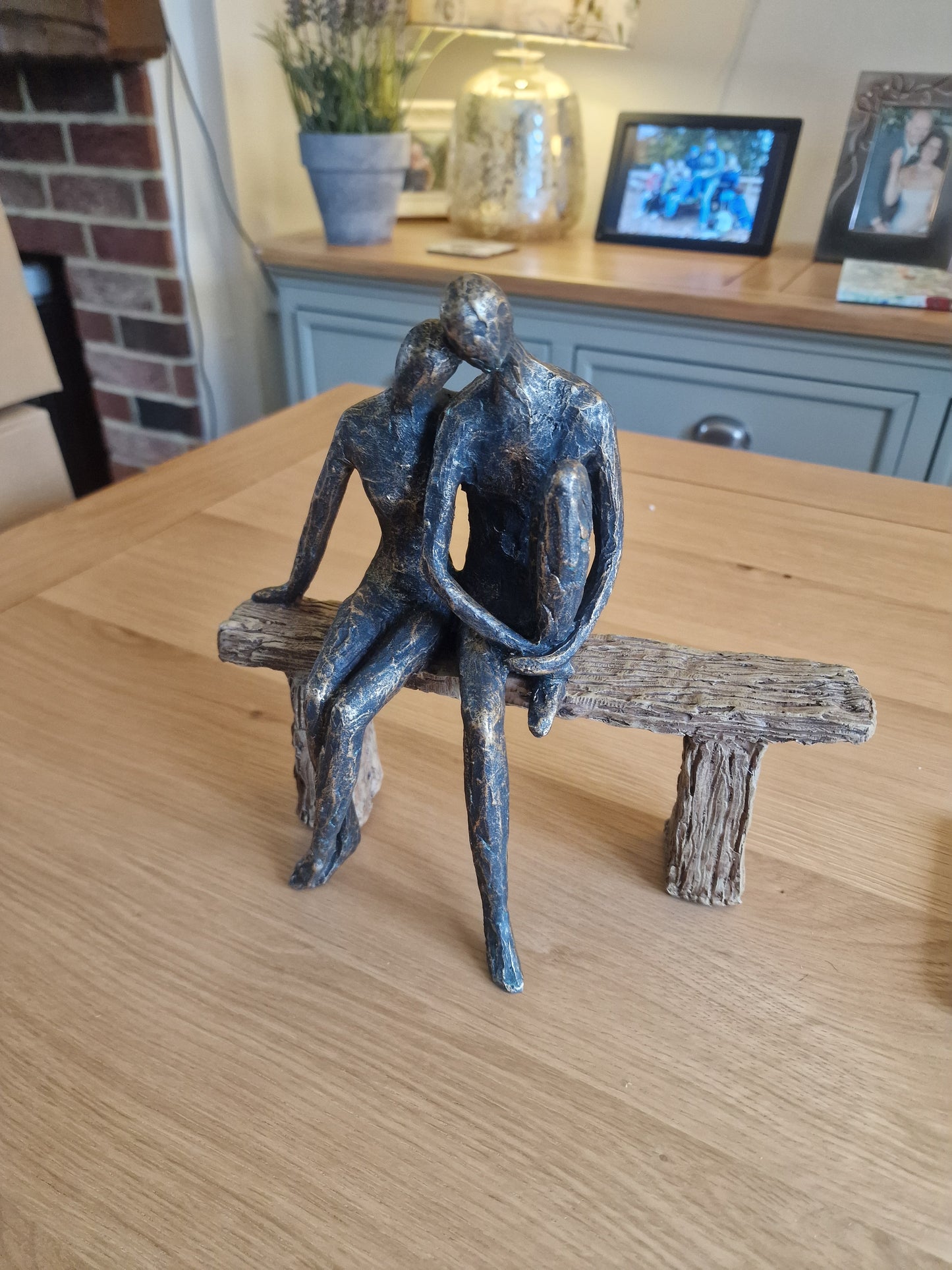 Couple on a Bench Sculpture