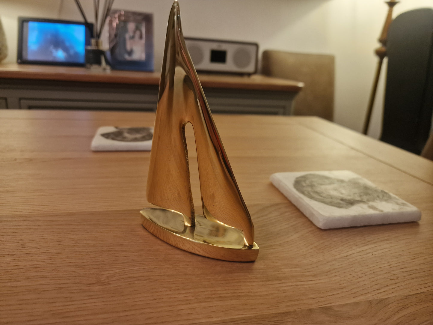 Solid Brass Yacht Ornament | 15cm