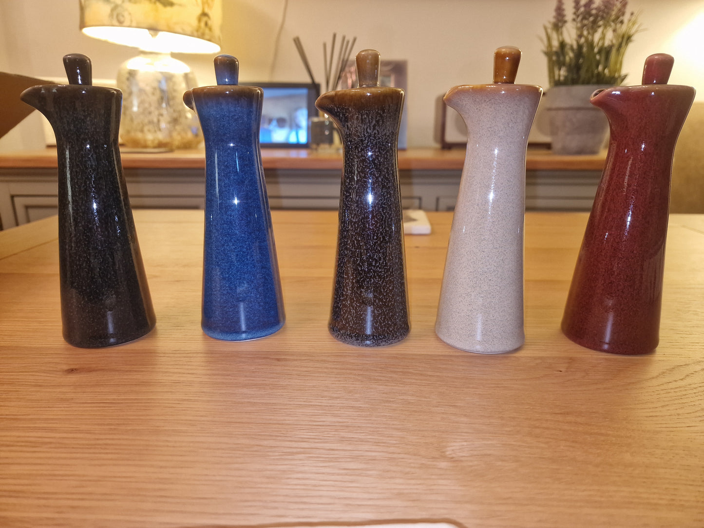 Japanese Ceramic Soy Sauce & Oil Dispenser Bottle | Kiln-Change Glaze