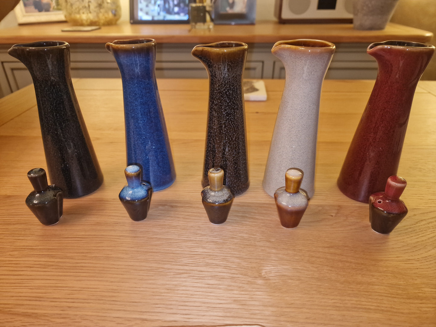 Japanese Ceramic Soy Sauce & Oil Dispenser Bottle | Kiln-Change Glaze