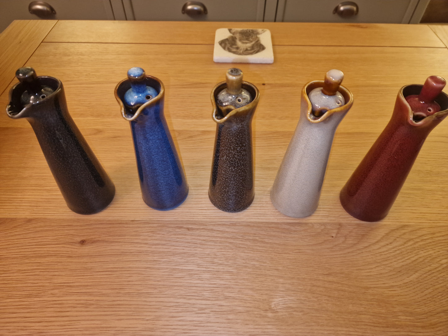 Japanese Ceramic Soy Sauce & Oil Dispenser Bottle | Kiln-Change Glaze