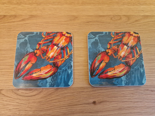 Lobster Coasters (Sold in Pairs)-handmade in the UK- Very High quality
