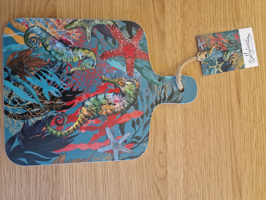 Small Seahorse & Starfish Chopping Board