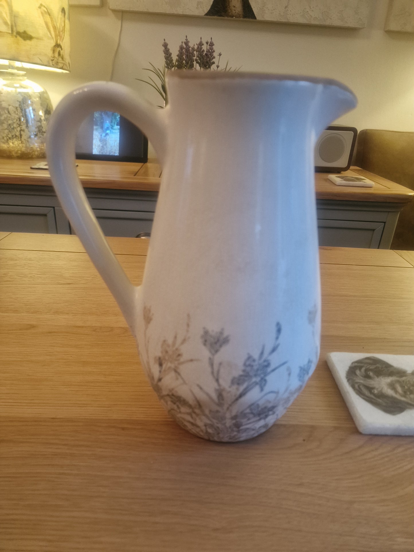 Rustic Floral Jug 25.5cm