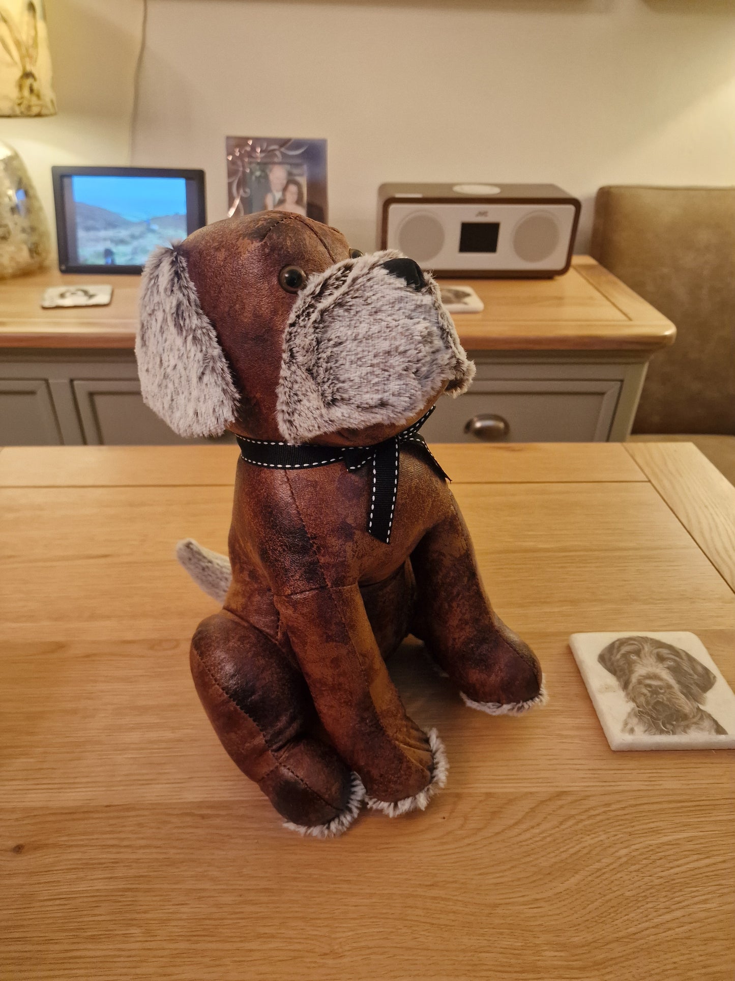 Faux Leather Doggy Doorstop