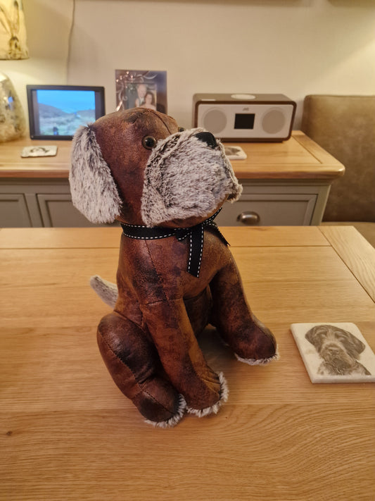 Faux Leather Doggy Doorstop