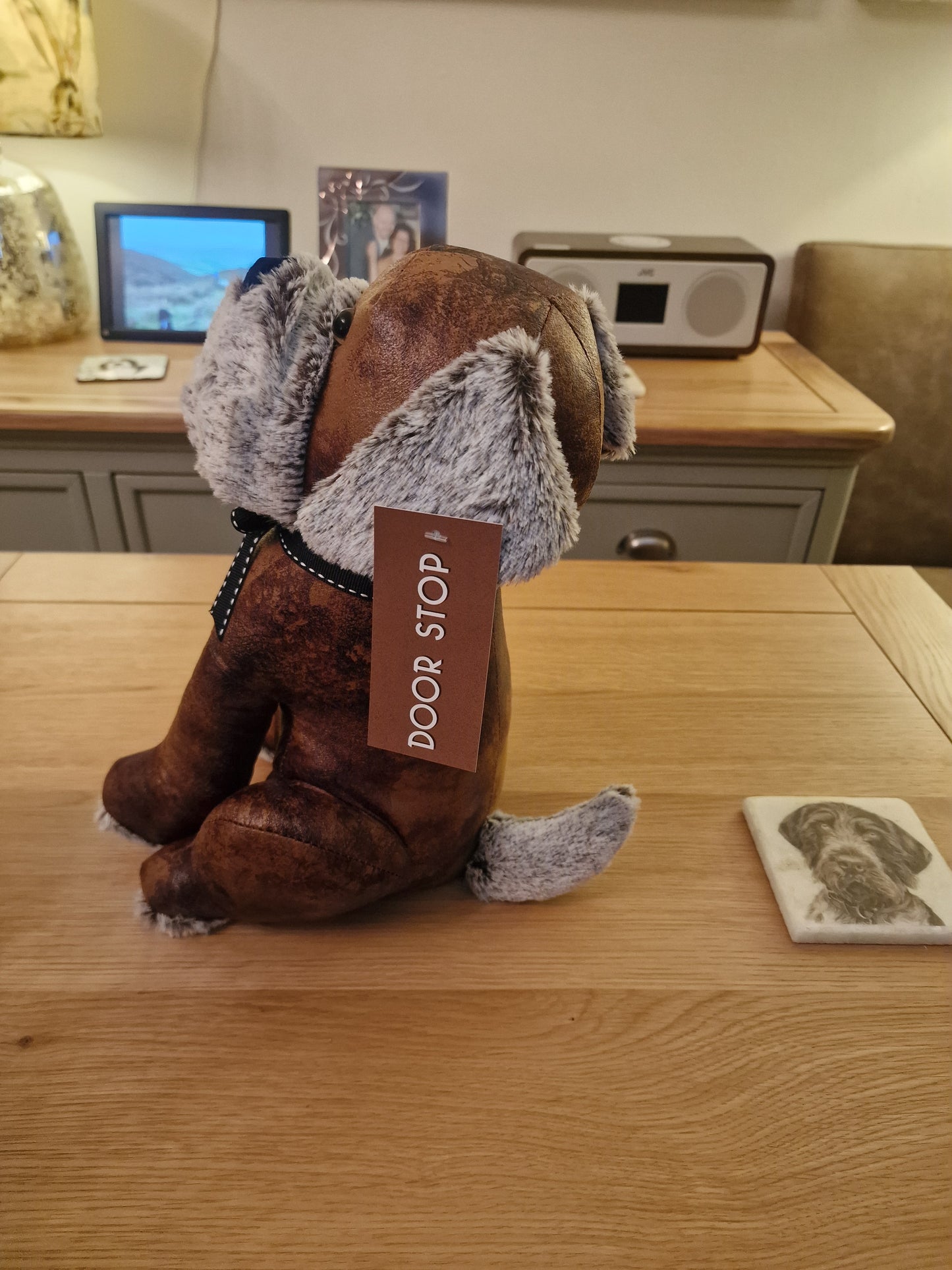 Faux Leather Doggy Doorstop