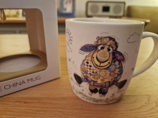 Bug Art Sasha Sheep Mug with presentation box