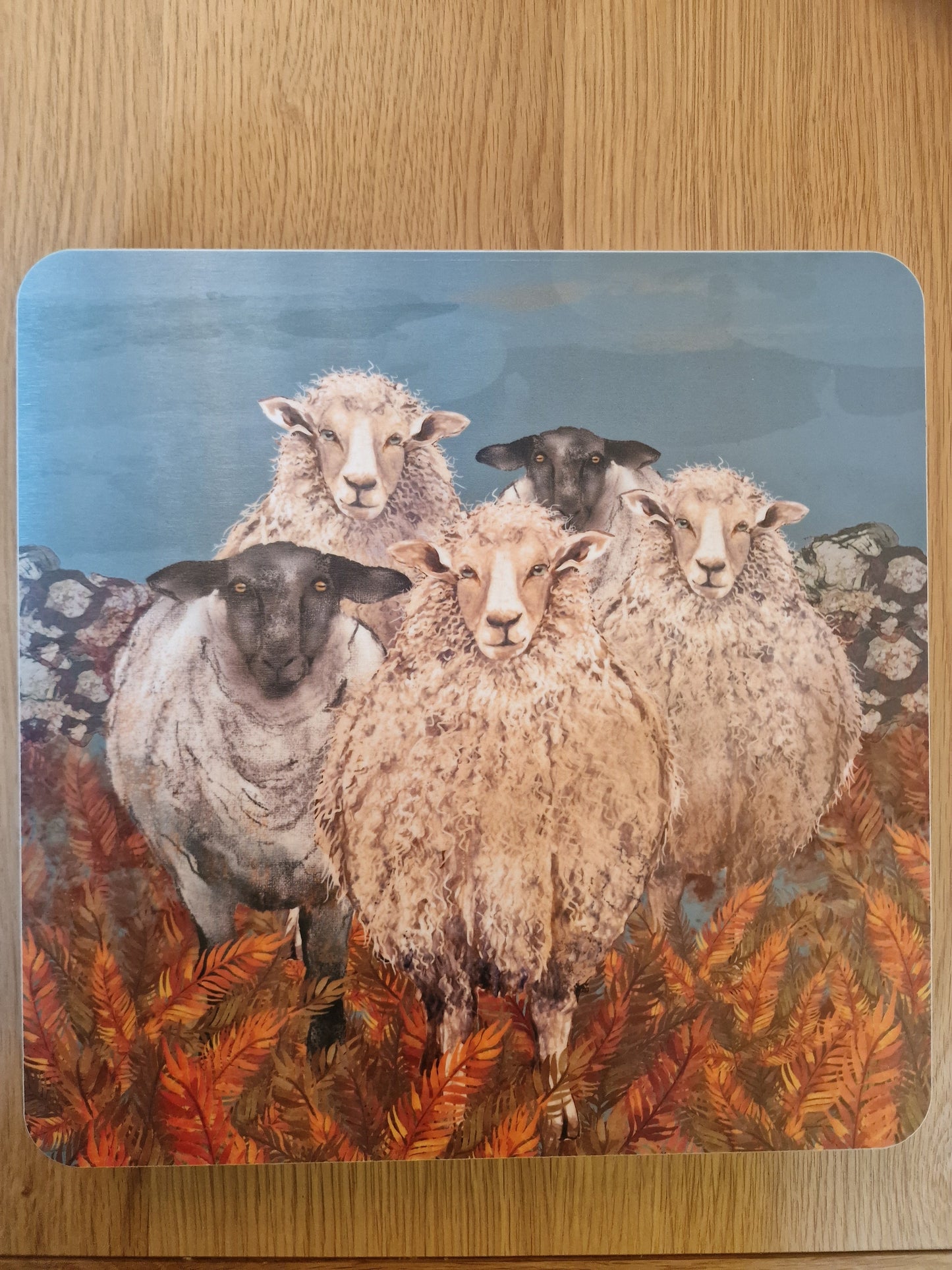 Sheep Placemats | Set of 2 + Free Matching Coaster | Dolly Hot Dogs