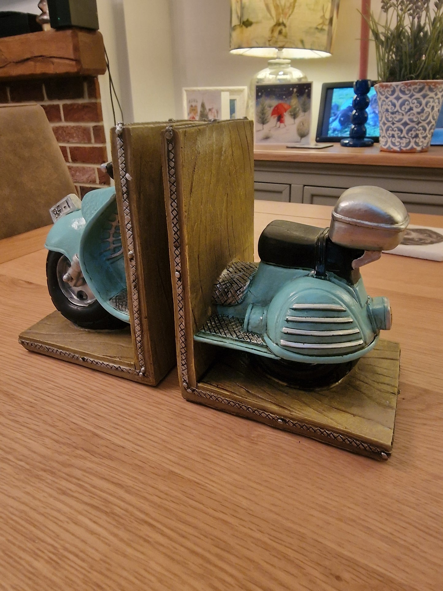 Vintage Scooter Bookends