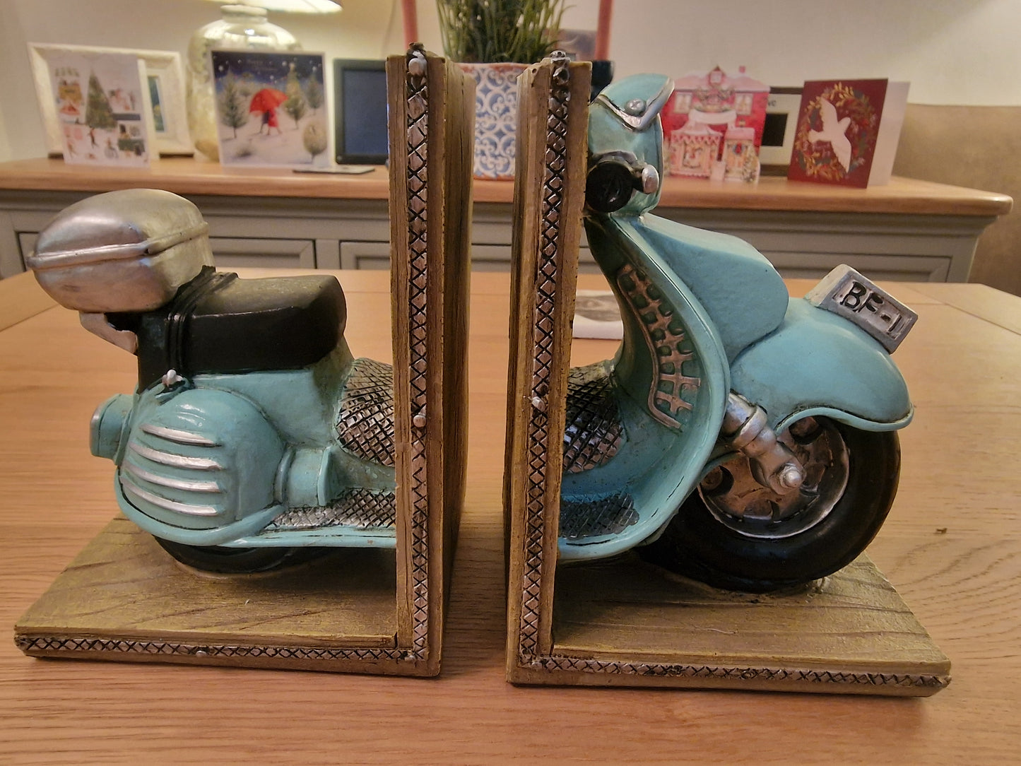 Vintage Scooter Bookends