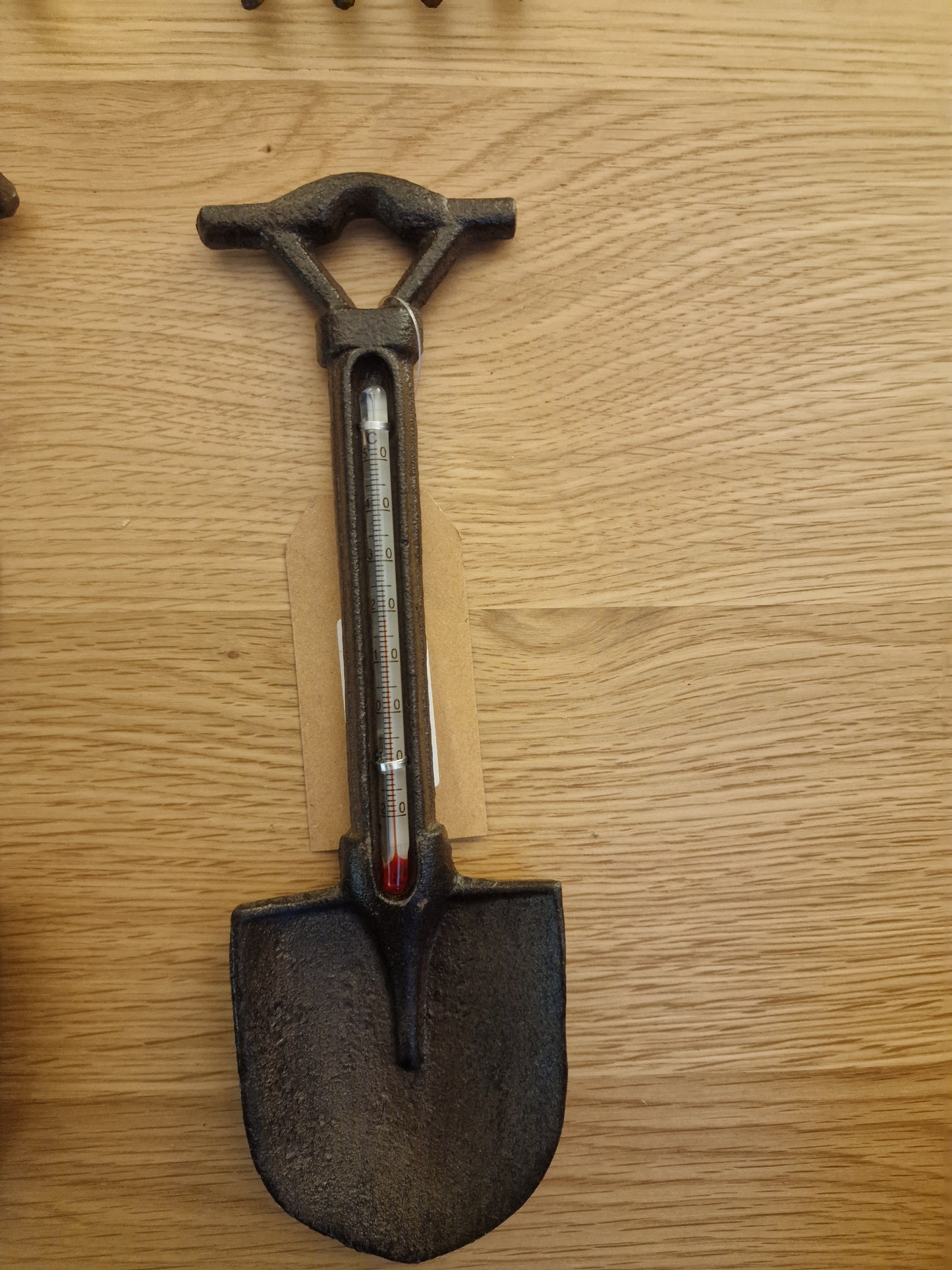 Cast Iron Garden Spade Thermometer H23.5cm