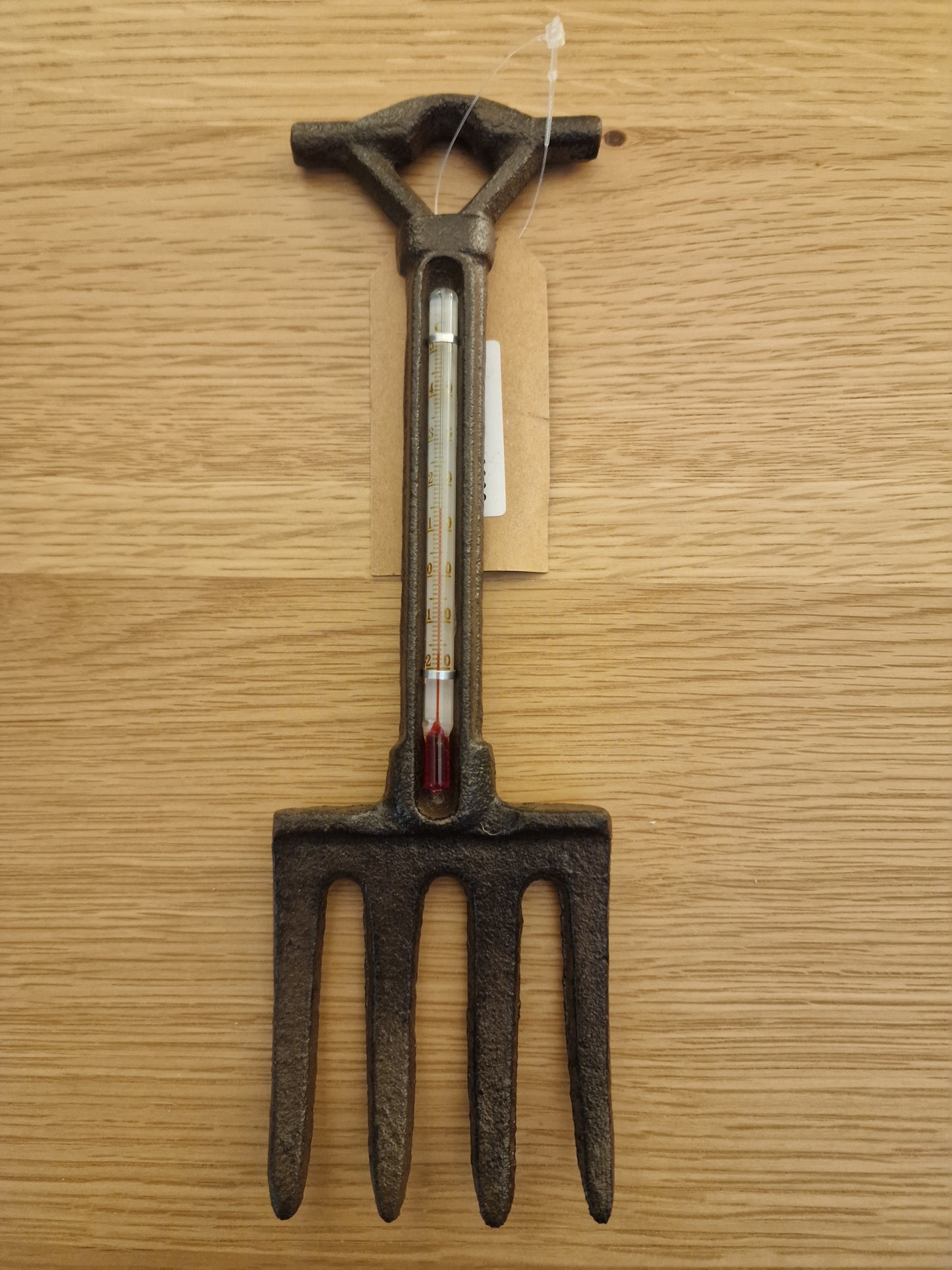 Cast Iron Garden Fork Thermometer H23.5cm