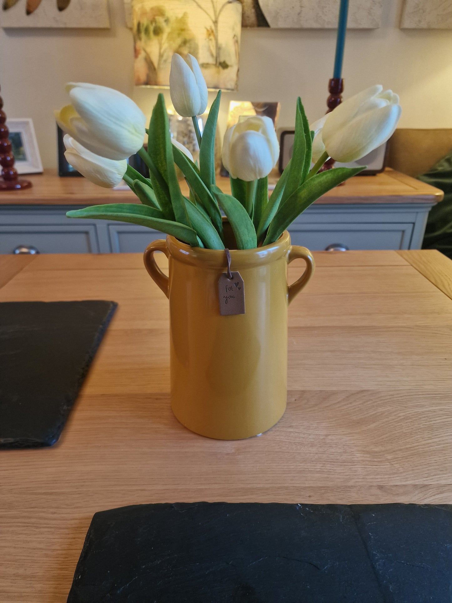 Burnt Yellow Vase H18cm -Modern & Pretty H18cm (For You- Valentines)