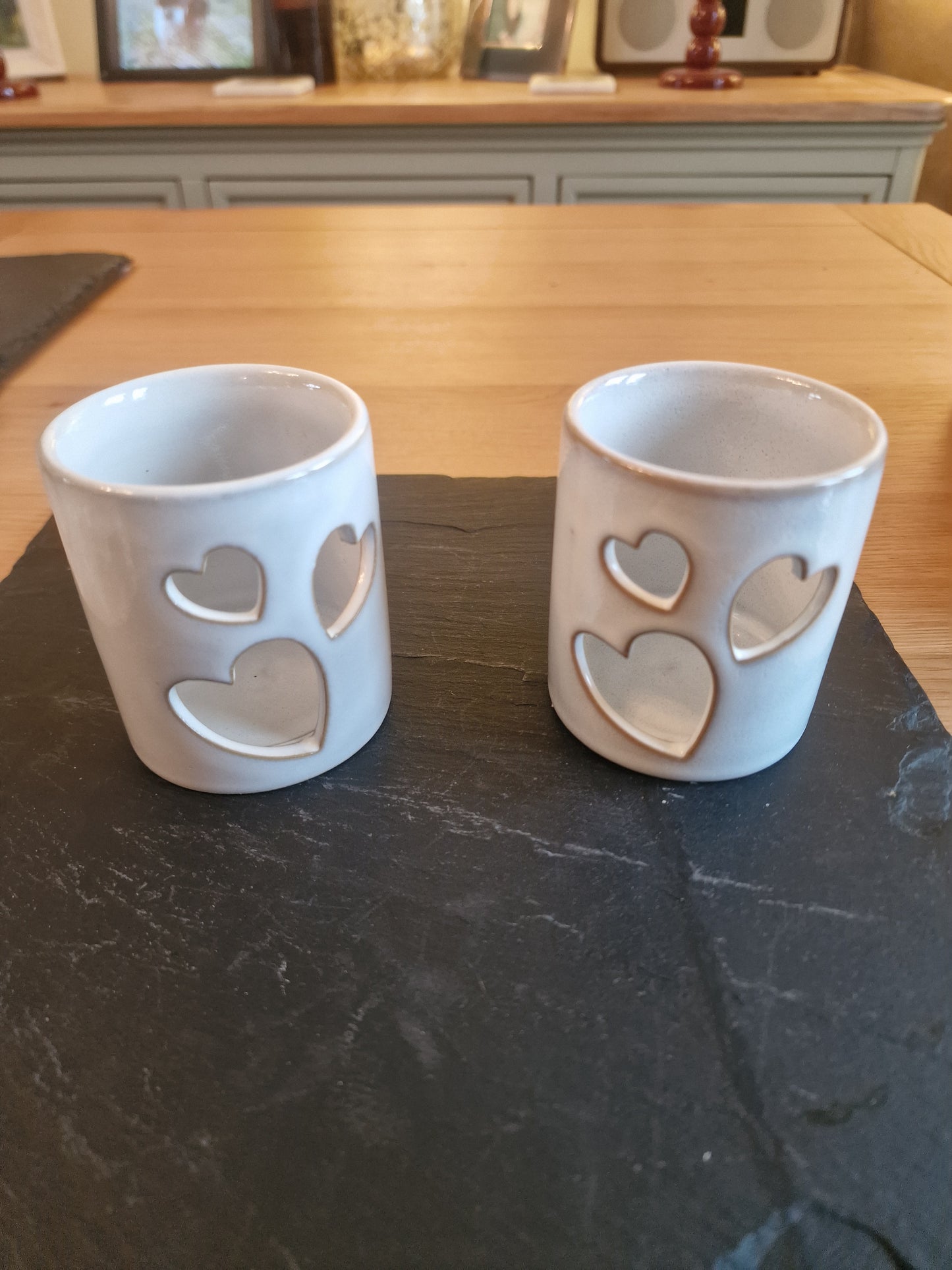 Cut-Out Heart Tealight Holder, 8.2cm