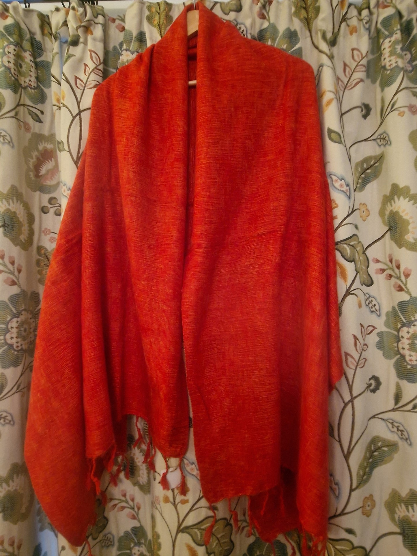 Nepali Yak Shawl - Orange | Ethically Handloomed