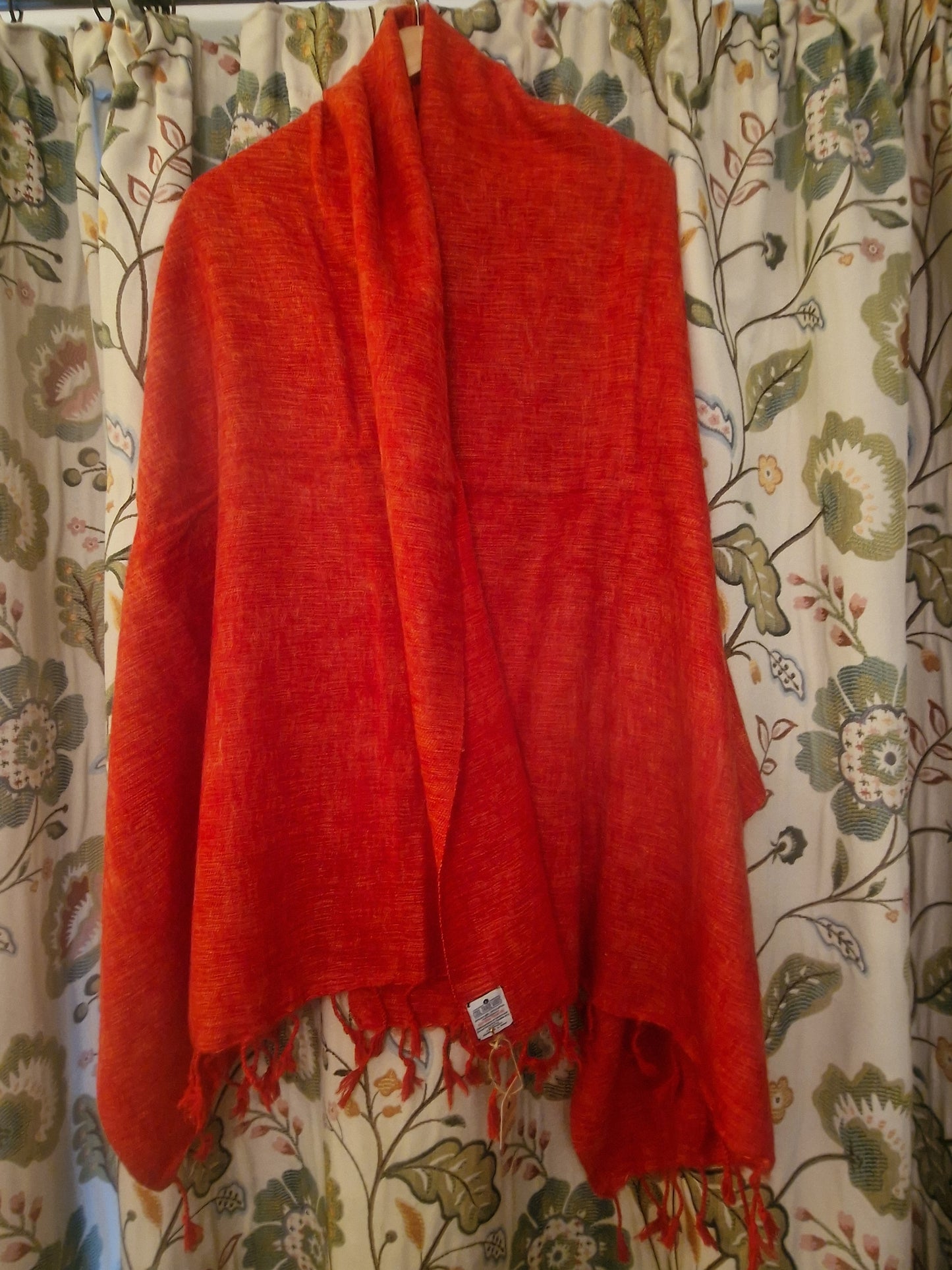 Nepali Yak Shawl - Orange | Ethically Handloomed