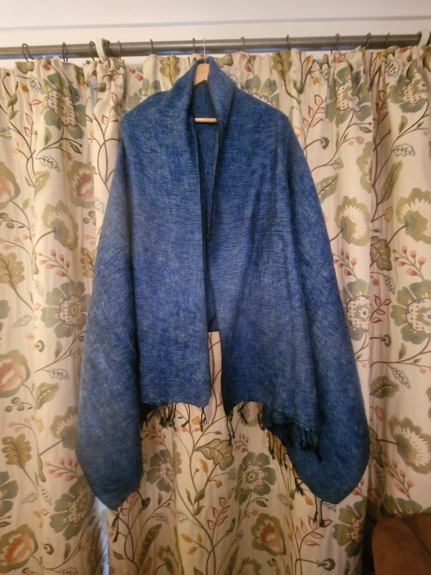 Nepali Yak Shawl - Denim | Ethically Handloomed
