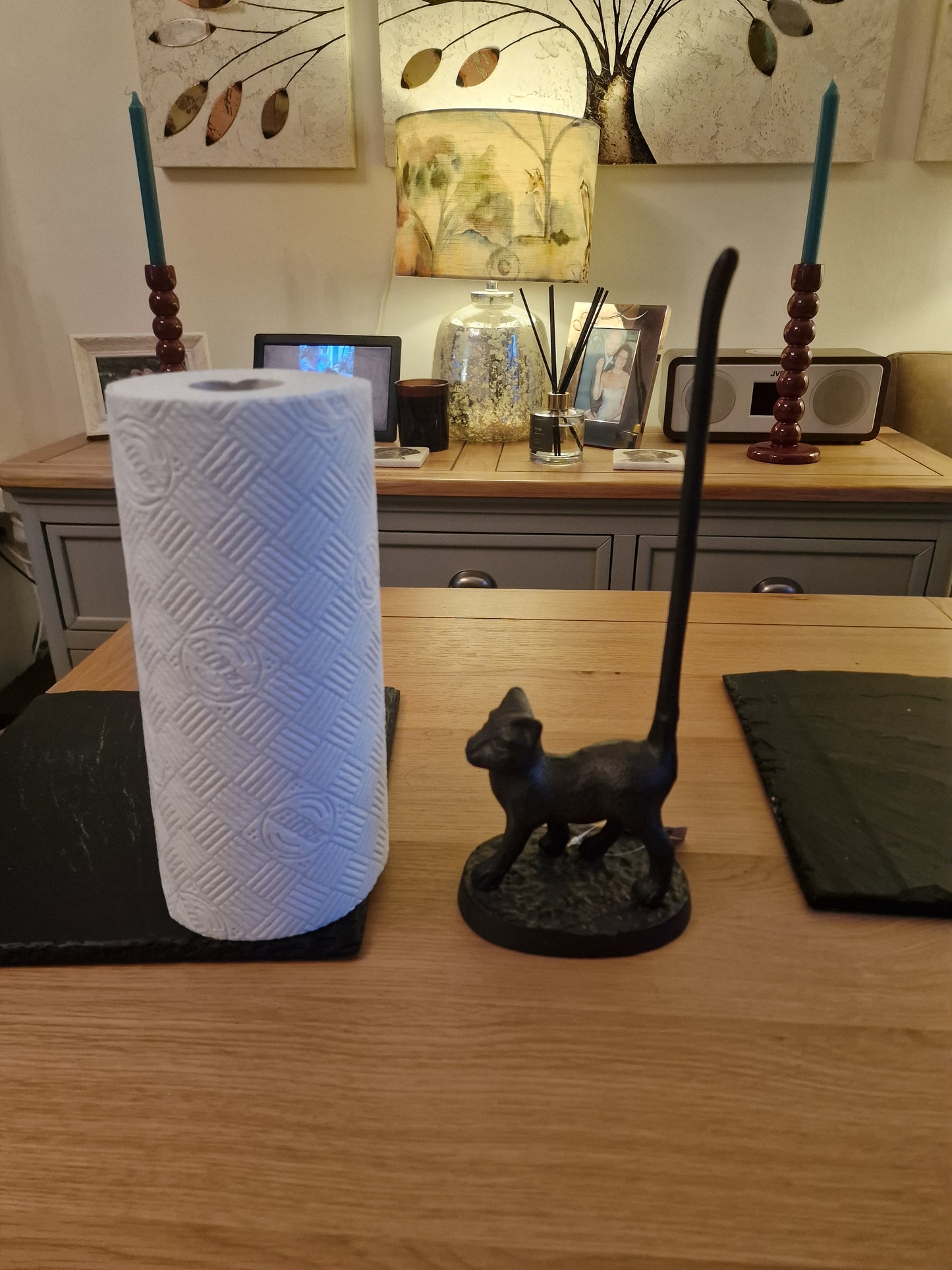 Cast Iron Kitchen/Bathroom Paper Holder - Cat