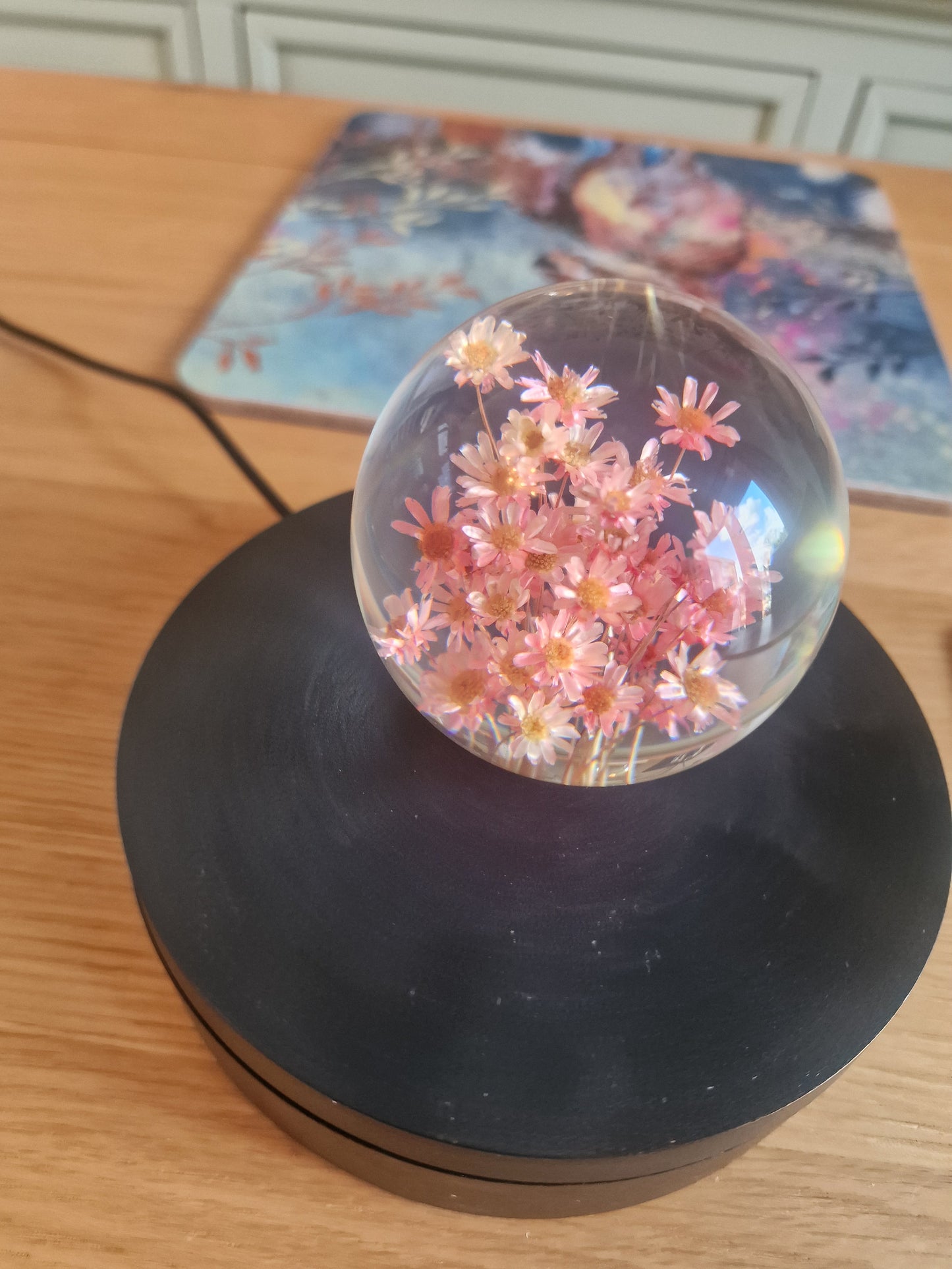 Daisy Crystal Resin Lens Ball 70mm